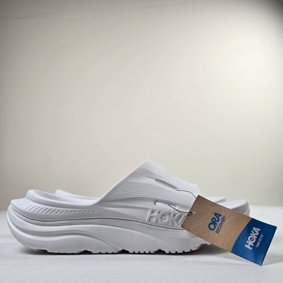 Hoka One One Shoes - Hoka Ora Recovery Slide 3 Unisex Size M7/W9 White Comfort Sandals